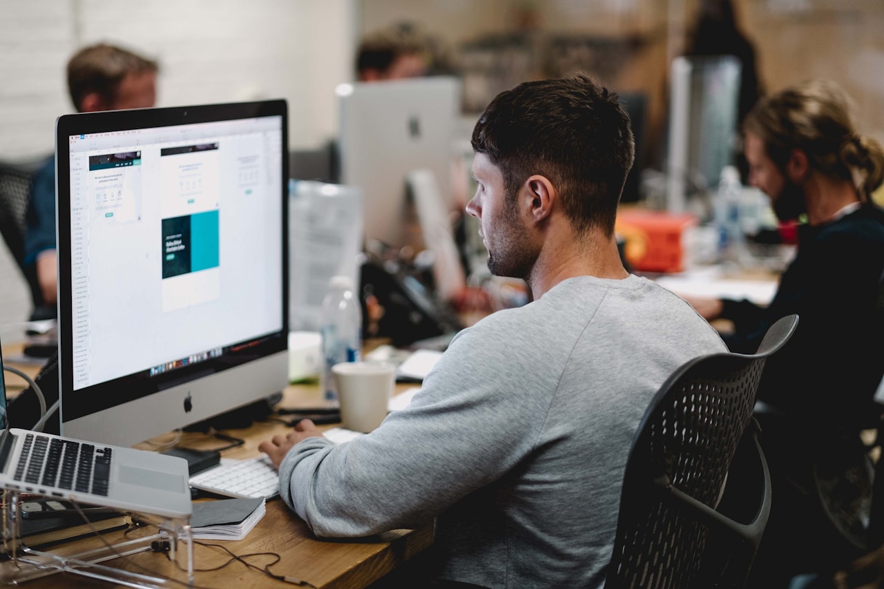 Person at computer